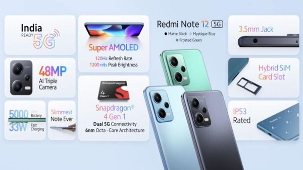 Redmi Note 12 5G With Snapdragon 4 Gen 1, AMOLED Display Launched