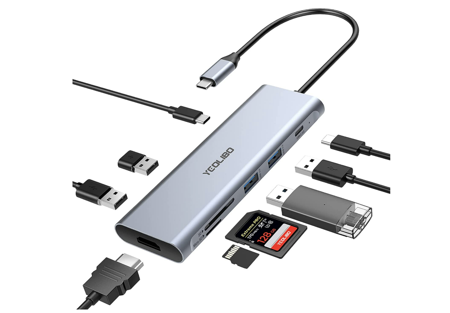 Yeolibo 9-in-1 USB-C Hub (RU9A) - Best budget USB-C hub