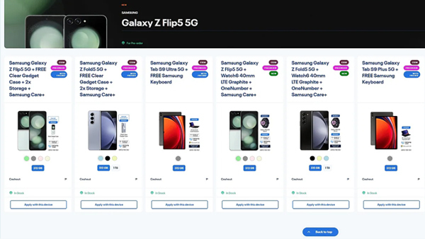 Samsung Galaxy Z Fold 5, Z Flip 5, & Tab S9 Spotted on Retail Websites