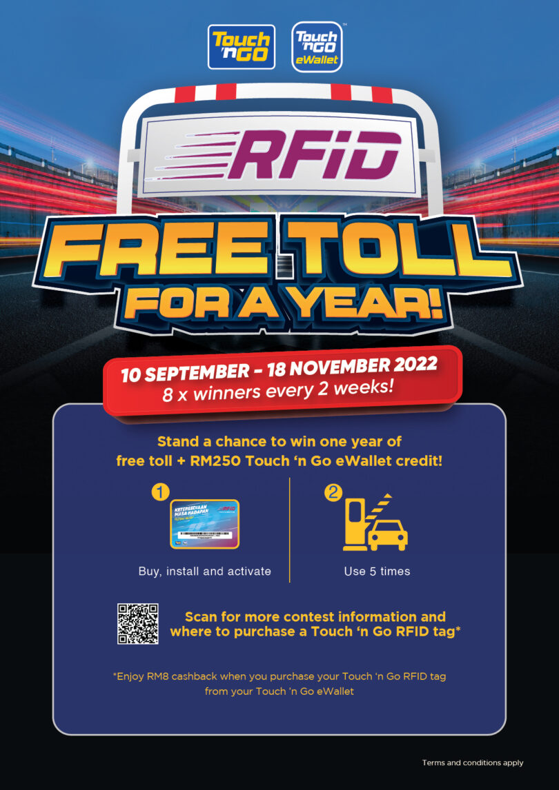 Stand a chance to win 1 year free toll with Touch ‘n Go RFID