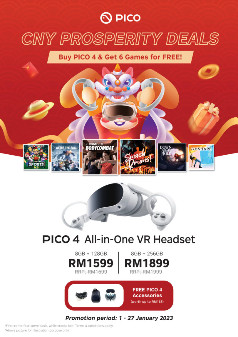 PICO 4 continues to retail from RM1,599 with CNY Prosperity Deals