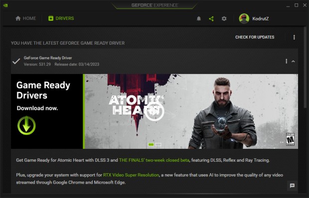 Nvidia GeForce Game Ready Driver 531.29 arrives without any visible changes, fixing stability and high CPU usage issues in 531.18