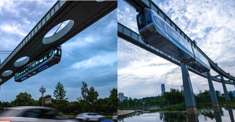 Suspended Monorail with Rails on Top Opens for Trail Operation in China’s Wuhan