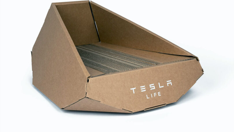 Tesla Cybertruck merch list expands with angular cat litter box